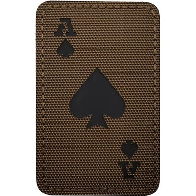 WARAGOD Nášivka Poker Cards Ace of Spades, coyot