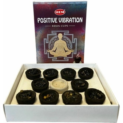 Hem Vonná pryskyřice pro vykuřování Positive Vibration pohárky 12 ks