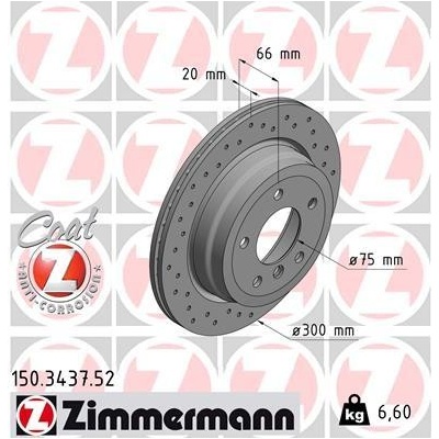 Brzdový kotúč ZIMMERMANN 150.3437.52