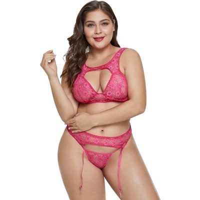 Rose Hollow-out Bust Plus Size Bralette Set – Zbozi.Blesk.cz