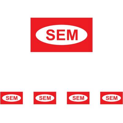 Walteco Sem, 90x50mm, samolepka Množství: 5 ks , 20083BP1