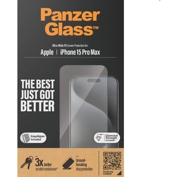 PanzerGlass UWF s aplikátorom pre Apple iPhone 15 Pro Max 2812