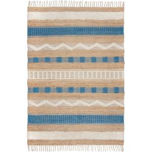 Flair Rugs Синьо-естествен ръчно изработен килим със смес от юта 160x230 cm Medina Jute - Flair Rugs (503119377416)