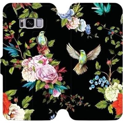 Pouzdro Mobiwear parádní flip Samsung Galaxy S8 - VD09S Ptáčci a květy
