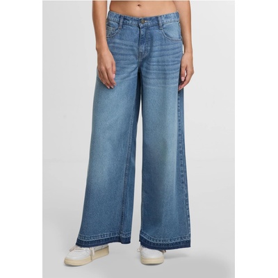 Urban Classics Дамски Дънки Ladies Wide Leg Denim mid deep blue washed 29UB-TB7712-19924 - Камуфлаж, размер 28