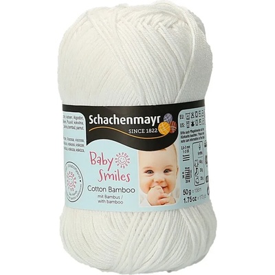 Schachenmayr Baby Smiles Cotton Bamboo 01001 White Плетива прежда (9807370-01001-SCHACHENMAYR)