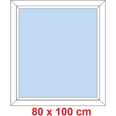 Soft Plastové okno 1000 x 800 mm, FIX neotevíravé, Antracit struktura/bílá