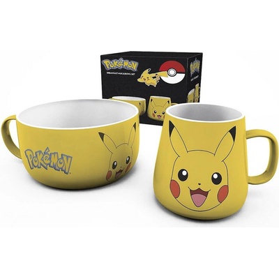 CurePink set Pokémon Pikachu misky hrnku BS0003 858 ml 385 ml