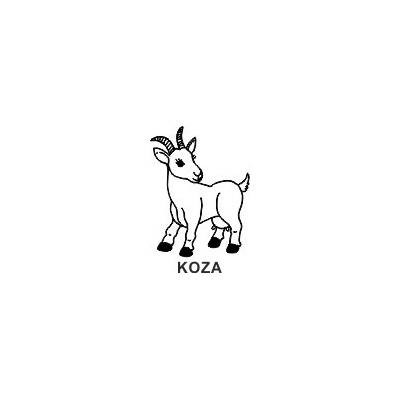 L.V. Obrázkové razítko KOZA
