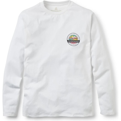 Passenger Мъжка блуза с дълъг ръкав Passenger Odyssey Recycled Cotton L/S T-Shirt Longsleeve - White (216-7862-0211)