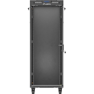 Lanberg rack cabinet 19" free-standing 32U/600X1000 (FLAT PACK) with glass door LCD black (FF01-6032-12BL)