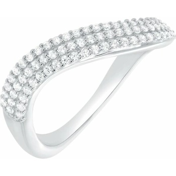 Eppi Half eternity zvlnený zlatý prsteň s lab grown diamantmi Hjalmar R49127