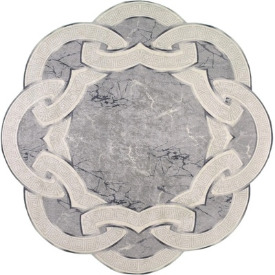 Vitaus Сив кръгъл килим ø 160 cm - Vitaus (FGR-S416-Yuvarlak-160x160)