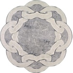 Vitaus Сив кръгъл килим ø 160 cm - Vitaus (FGR-S416-Yuvarlak-160x160)