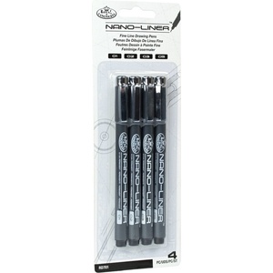 Royal & Langnickel Variety Nano Black 4 бр (RD701)