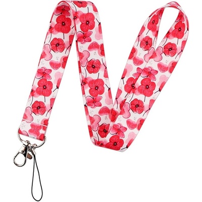 Šňůrka na krk Flower vzorovaná k pouzdru vzor E