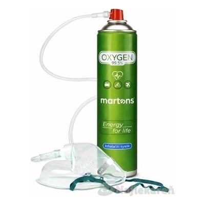 martons OXYGEN Inhalačný Kyslík O2 99,5 % set s maskou 750 ml