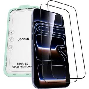 UGREEN iPhone 17 Pro Max UGREEN SP1147 протектор за екран стъкло 2бр. 2.5D, 9H + рамка, BLACK 95570 (95570)