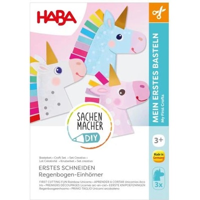 HABA Креативен комплект Изрязване Дъгови еднорози (2013217)