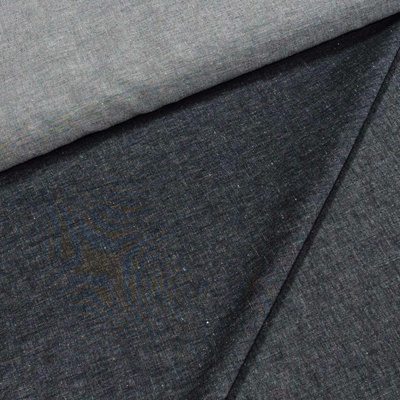 Bavlněná riflovina (denim, džínovina) černá žíhaná č.3, letní klasická, š.155cm, 190 g/m2, 100% bavlna (látka v metráži)