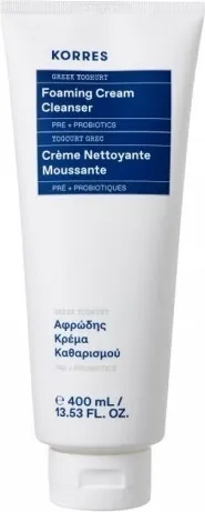 KORRES Измиваща пяна крем за лице Гръцки Йогурт, Korres Greek Yoghurt Foaming Cream Cleanser 400ml