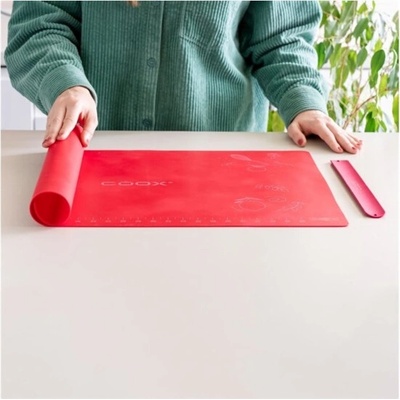 Silikonový vál coox s klipem 60x40 cm Barva: Červená