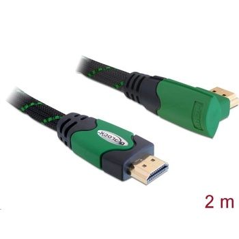 Delock 82952 High Speed derékszögű HDMI kábel 4K fekete-zöld 2m (82952) (82952) (82952)