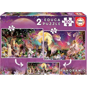 Educa Пъзел Educa - Приказен триптих, 2 х 100 части (EDU19291)