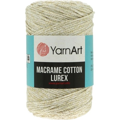 YarnArt Macrame Cotton Lurex 724 béžovo zlatá