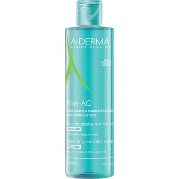 ADERMA Мицеларна вода за проблемна и акнетична кожа , A-Derma Phys-Ac Purifying Micellar Water For Oily Skin 400ml