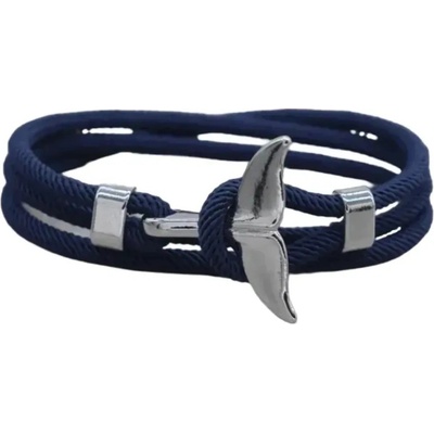 Amparo Miranda náramek Velrybí ploutev stříbrná B0471 modrá