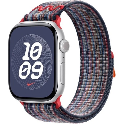 Apple Watch 46 mm modro-červený prevliekací športový remienok Nike MXU43ZM/A