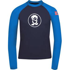 Trollkids Детска плажна тениска от ликра Trollkids Kid's Kvalvika Shirt Sport shirt - Navy / Medium Blue - размер 92 (EU) (704-1802-0311)