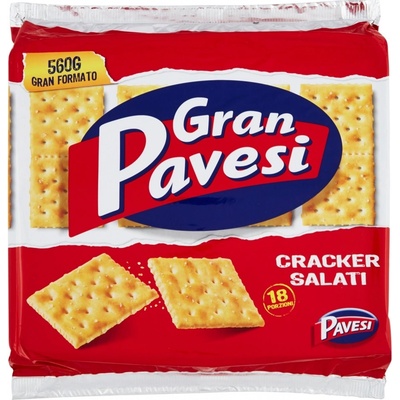 Barilla gran pavesi krekry se zrnky soli na povrchu 560 g