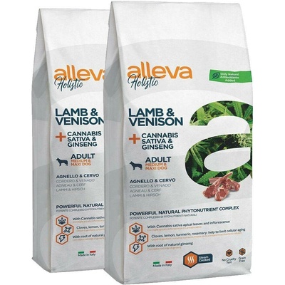 Alleva Holistic Adult Medium & Maxi Lamb & Venison 2 x 12 kg