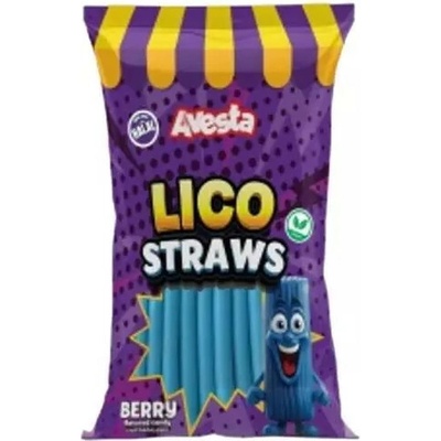 Avesta želé lico straws berry 12 x 70 g