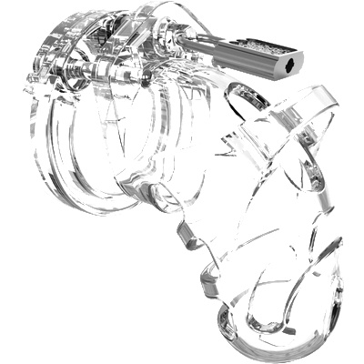 ManCage Модел 25 - Клетка за целомъдрие - 9 см - Прозрачна