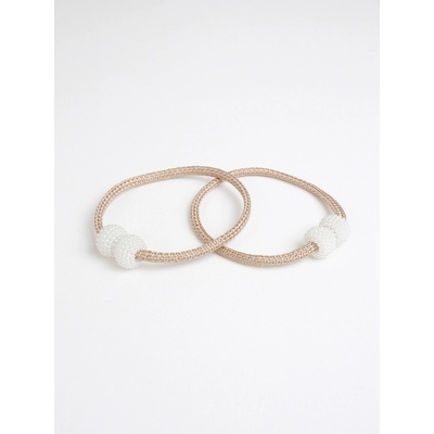 MKLuzkoviny.cz Magnetická spona na závěsy Julieta (2ks) - cappuccino – Zboží Mobilmania