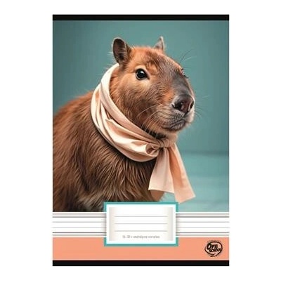 OPTISCHOOL Zošit zošitý formát A5 linkovaný 1. trieda Capybara