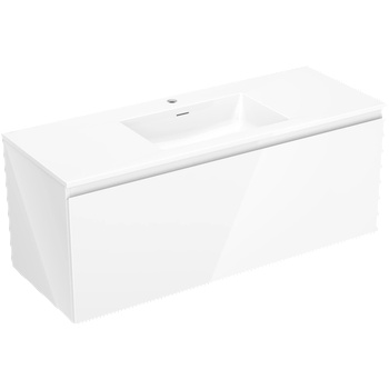 Mexen Orio шкаф за баня 120 см с мивка Otis, 1 чекмедже, бял гланц - 91A10-12047-1-BF00-W18M00 (91A10-12047-1-BF00-W18M00)