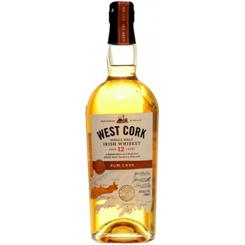 West Cork Single Malt Rum Cask Finish 12y 43% 0,7 l (holá láhev)