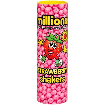 Millions Shakers bonbonky s jahodovou příchutí 82 g