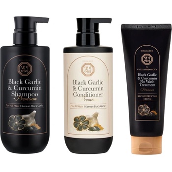 Doori Cosmetics Сет Корейска грижа за коса Doori Black Garlic Шампоан, Балсам § Реконструктор