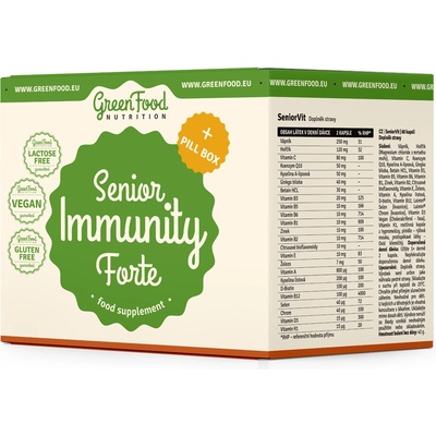 GreenFood Senior Immunity Forte 60 kapslí + pillbox