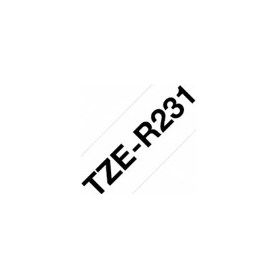 Brother TZE-R231, černý tisk na bílé, šířka 12 mm, TZER231