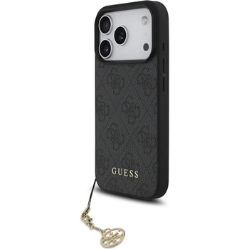 GUESS Калъф Guess 4G Charm за iPhone 17 Pro, сив (GUHMP17LGF4GCK)