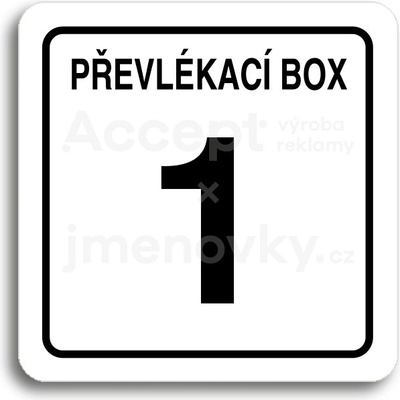 ACCEPT Piktogram převlékací box XI - bílá tabulka - černý tisk