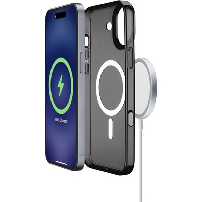 Калъф Cellularline - Gloss Mag, iPhone 16, MagSafe, черен (GLOSSMAGIPH16K)