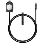 Nomad Здрав USB-C към USB-C кабел за устройства с USB-C порт и вграден док за зареждане на Apple Watch - Nomad Universal USB-C to USB-C Charging Cable With Apple Watch Dock 100W (черен) (150 см) (1B4103114L