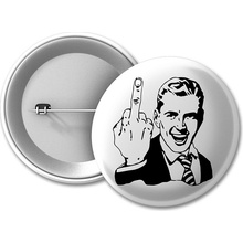 MemeMerch placka Middle Finger Man